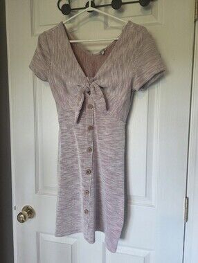 Kismet Tie-Front Short Sleeve Mini Dress